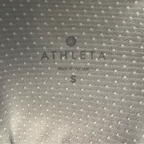 Athleta Pullover Women's Small Gray White Striped Hoodie Long Sleeve - Picture 10 of 12